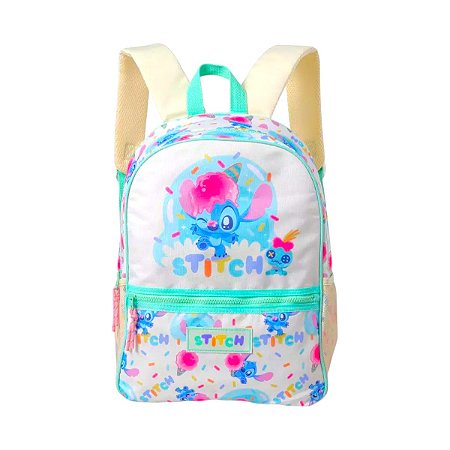 Mochila Stitch Verde Disney Fofa Infantil Original Miniso