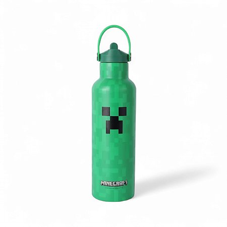 Garrafa Térmica De Inox Minecraft Gamer Original Miniso