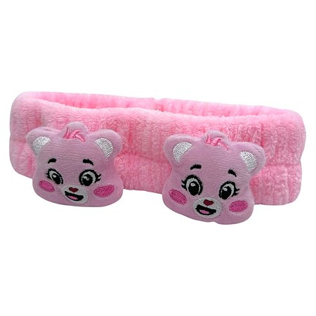 Faixa De Cabelo Tiara Ursinhos Carinhosos Rosa Miniso