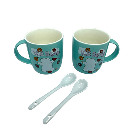 Kit Canecas de Cerâmica Polar We Bare Bears Miniso