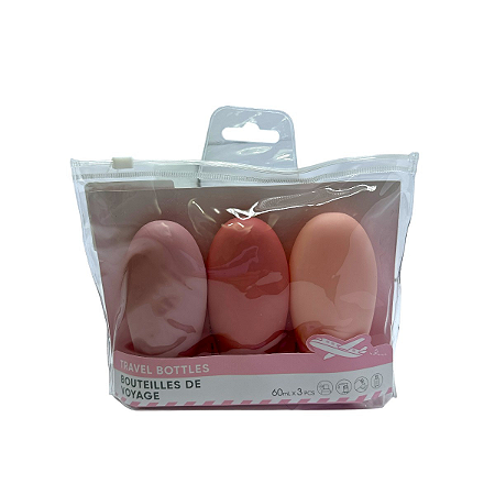 Kit 3 Frascos De Viagem Cosméticos Pratico Resistente Miniso