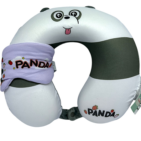 Travesseiro de Pescoço com máscara We Are Bears Panda Miniso