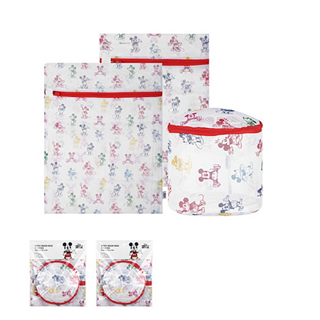 Saco de Lavar Roupas Disney Mickey Mouse Kit 3 Peças Miniso