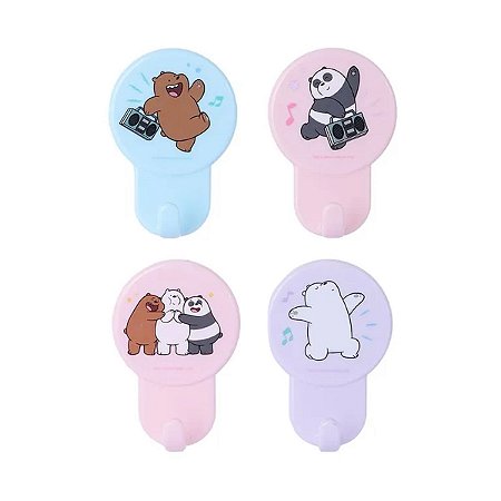 GANCHOS ADESIVOS WE BARE BEARS 4 PEÇAS MINISO