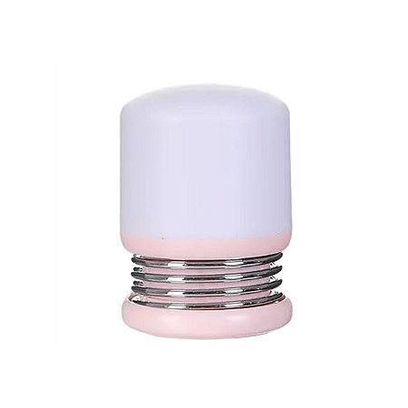 Luminária De Mesa Portátil Led Recarregável Usb Rosa Miniso