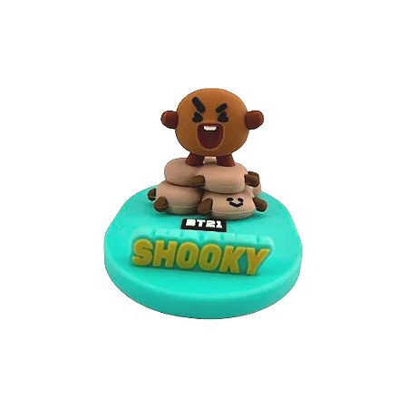Suporte de Mesa Fofo para Celular BT21 Shooky Miniso