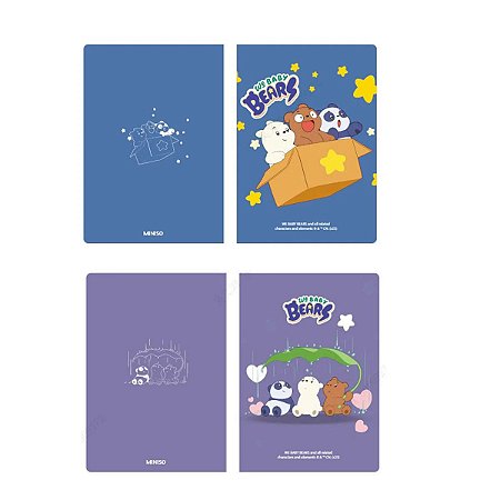 CADERNO DE CAPA DURA COLEÇÃO WE BABY BEARS 64 FOLHAS.