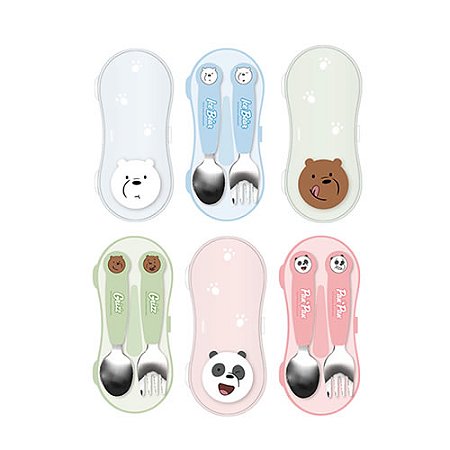 Conjunto De Talheres Com Estojo Ursos Sem Curso Miniso