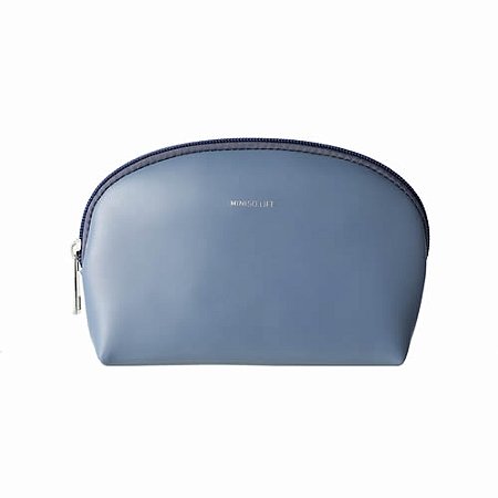 NECESSAIRE OVAL MINISO LIFE AZUL CLARO PEQUENA