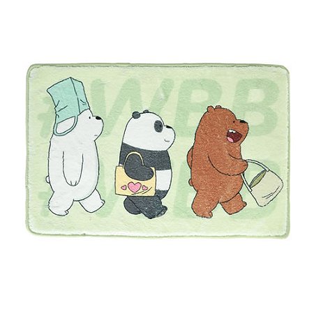 Tapete Verde Pelúcia Urso Sem Curso We Bare Bears Miniso