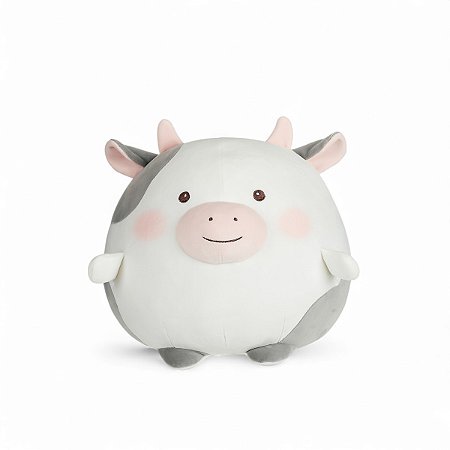 Vaca De Pelúcia Redonda Miniso Fofinha Macia Original