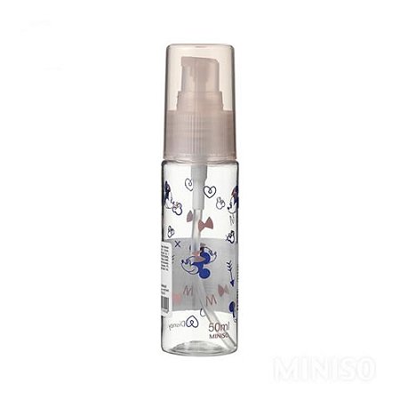 Frasco Porta Líquido 50ml Pump Minnie Disney Miniso