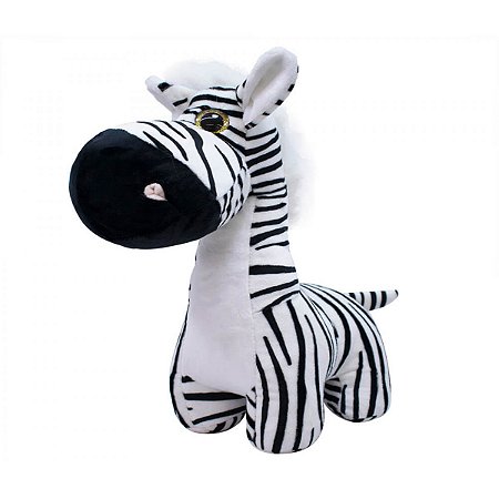 Pelúcia: Zebra Focinho Comprido  23cm.