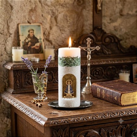 Gruta Nossa Senhora Aparecida Com Vela Aromatica