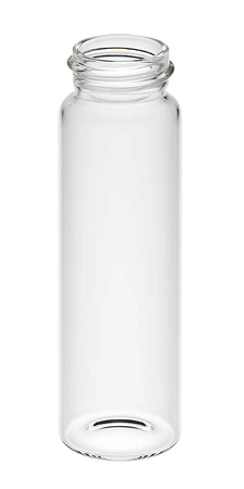 VIAL 40ML TRANSPARENTE FUNDO CHATO COM BOCA DE ROSCA 24-400 PCT/100