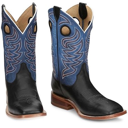 Bota Masculina Importada Justin - PRETO / AZUL