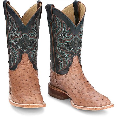 Bota Masculina Importada Justin - AVESTRUZ- CONHAQUE COD JE5171