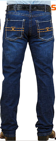 Calça masculina Docks Elastano - COD 4096 bordada