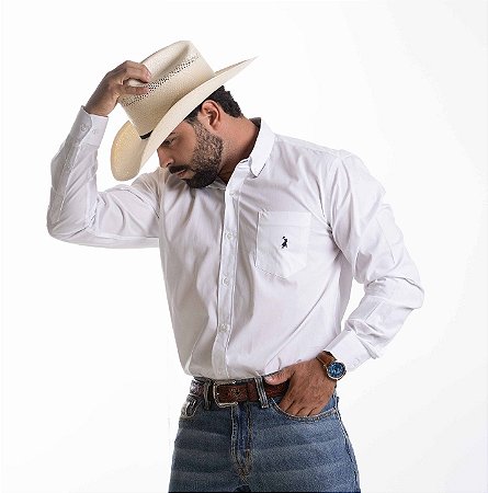 CAMISA MASC SLIM M/L BRANCA AUSTIN