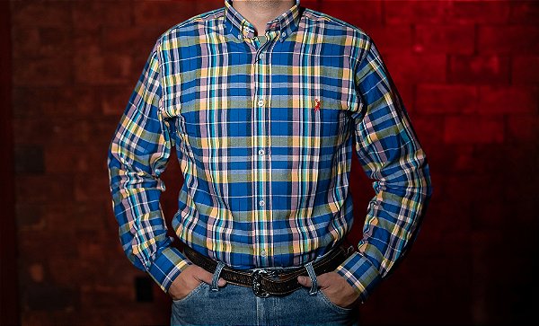 CAMISA MASC M/L XADREZ OXFORD AUSTIN