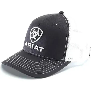 Bone Ariat chumbo logo branco