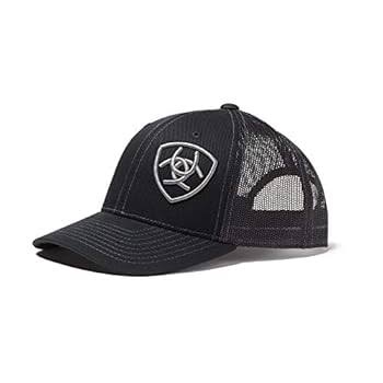 Bone Ariat Preto logo cinza