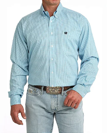 CAMISA MASC M/L IMP AZUL CINCH