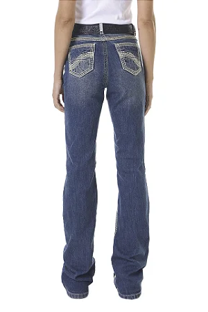 CALCA FEM SELFF BOOT CUT ROCK DENIN BLUE