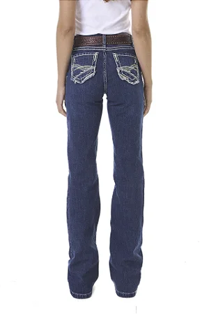 CALÇA FEM SELFF BOOT CUT WESTERN MEDIUM WASH