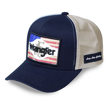 Bone Wrangler azul marinho bandeira EUA