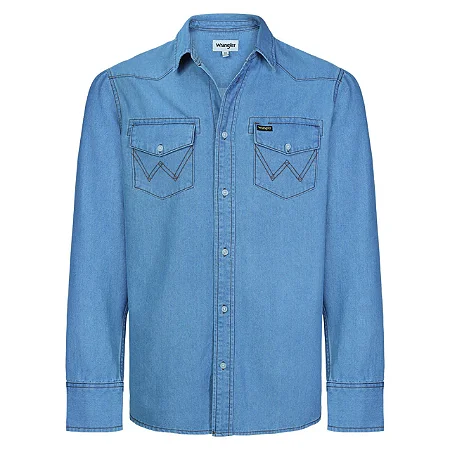 Camisa masc jeans Wrangler