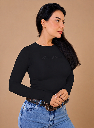 Blusa fem Uv M/L preta Ox horns