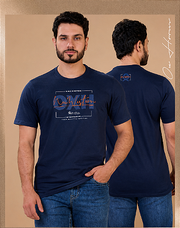 Camiseta Masc Ox horns Azul Marinho