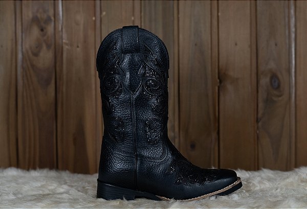 Bota Fem Mexicana Malboro Preto
