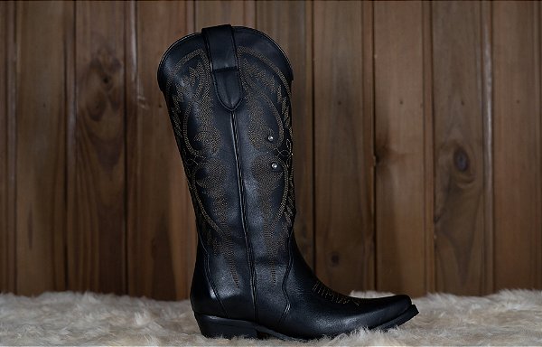 Bota Fem Mexicana Pekus Preto