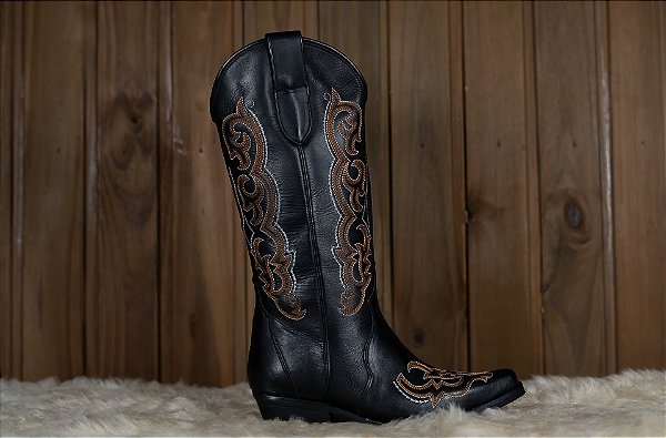 Bota Fem Mexicana Florence Preto