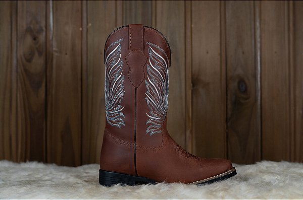 Bota Fem Mexicana Crazy H Telha