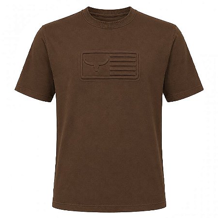 Camiseta Masc Moiadeiros Emboss Marrom