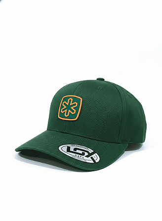BONE VERDE LOGO VERDE/LARANJA TUFF QUADRADO FECHADO