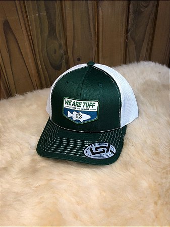 Bone verde Tuff Fishing Gear redinha branca