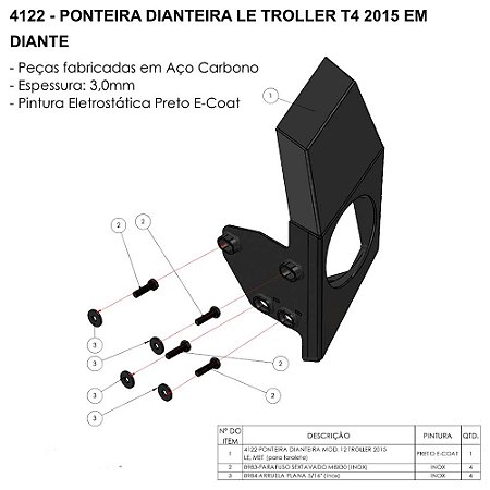 Par Ponteiras Dianteira Com Abertura Farolete Troller 2015 a 2021