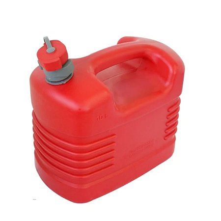 Galão de Polietileno Vermelho 10 Litros com Bico Dosador