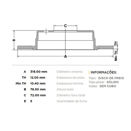 Kit Disco de Freio Traseiro Wrangler 3.6 e 3.8 2007 a 2018