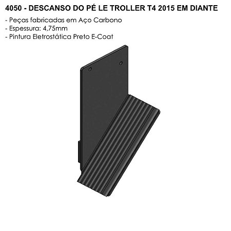 Descanso/Apoio Pé Troller 2015 em Diante