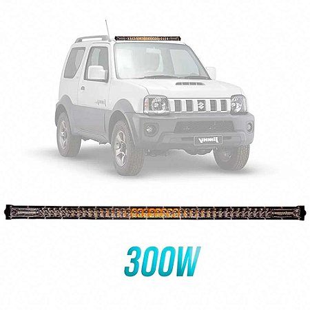 Barra Led Slim 7D 300W 32 Polegadas Dual Color 80cm