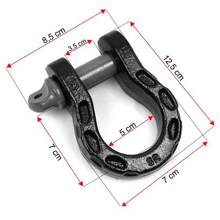 Manilha Forjada Especial - Pino Rosqueado 8 Toneladas