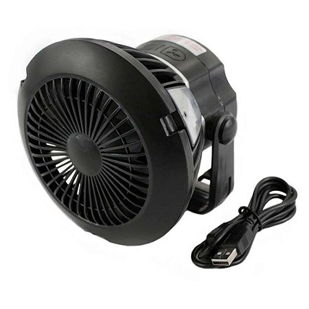Ventilador e Lanterna Portátil 2 em 1 Recarregável Luz Solar
