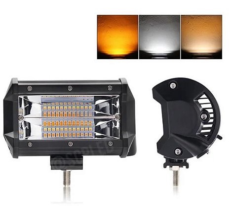 Farol de Milha 72w Dual Color Super Foco 2300k/6000k