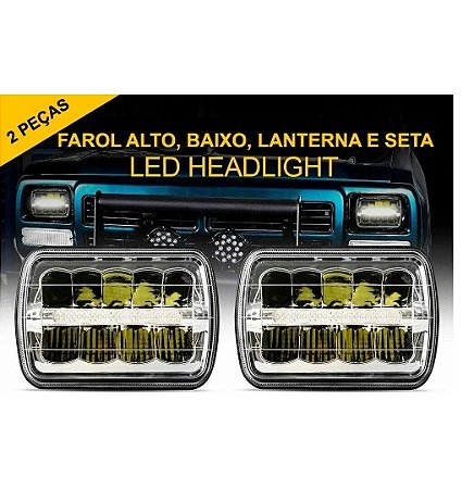 Farol Led Com Seta para Troller Hilux Cherokee E Outros Carros - Valor Do PAR