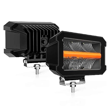 Par Farol de Milha Lentes de Reflexão 4,5\" 60w com DRL e seta integrada